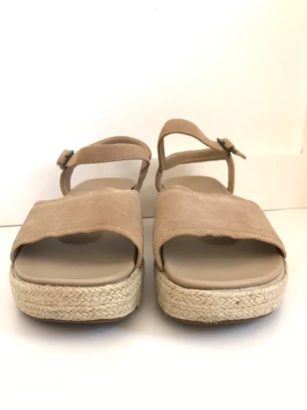 ABEO Espadrille Platform Suede Sandal Wedge Devyn Tan Women’s Size 11